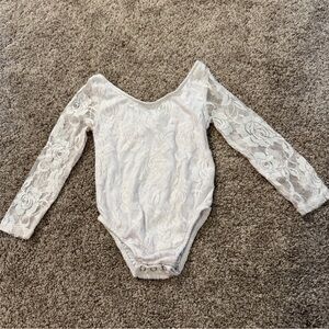 Chic Lace Long Sleeve Bodysuit for Kids